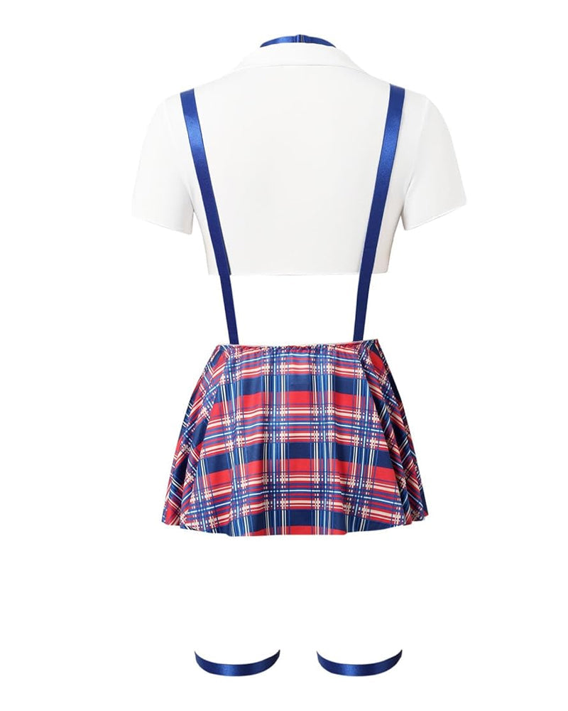 Sexy en LekfWolt Skolflincka-Rollspel – 4-delat Lingerieset