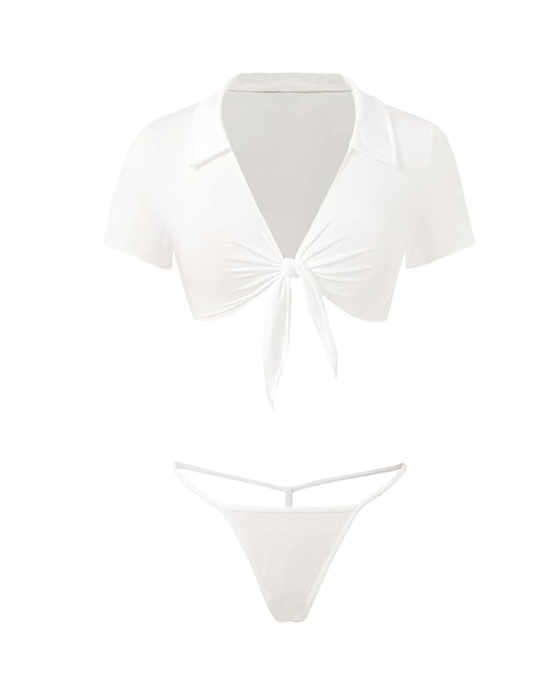 Sexy en LekfWolt Skolflincka-Rollspel – 4-delat Lingerieset