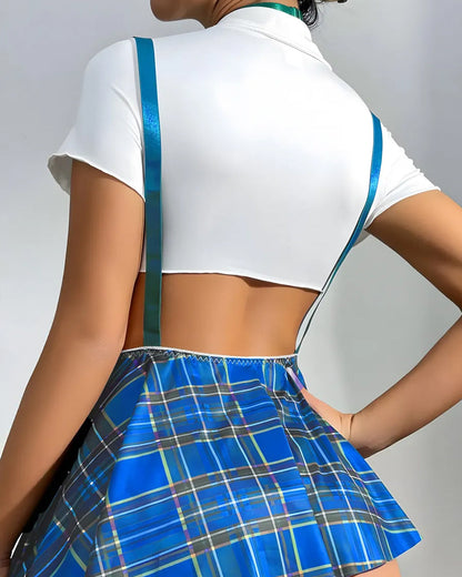 Sexy en LekfWolt Skolflincka-Rollspel – 4-delat Lingerieset