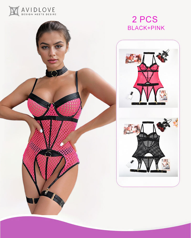 2-pack finschnatsMesh-korsettunderkLeer