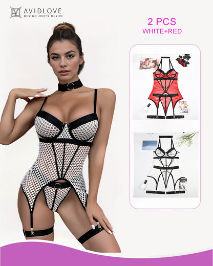 2-pack finschnatsMesh-korsettunderkLeer