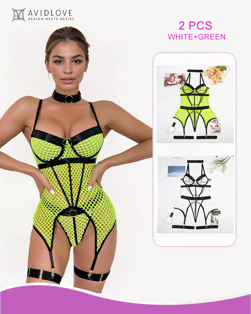 2-pack finschnatsMesh-korsettunderkLeer