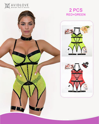 2-pack finschnatsMesh-korsettunderkLeer