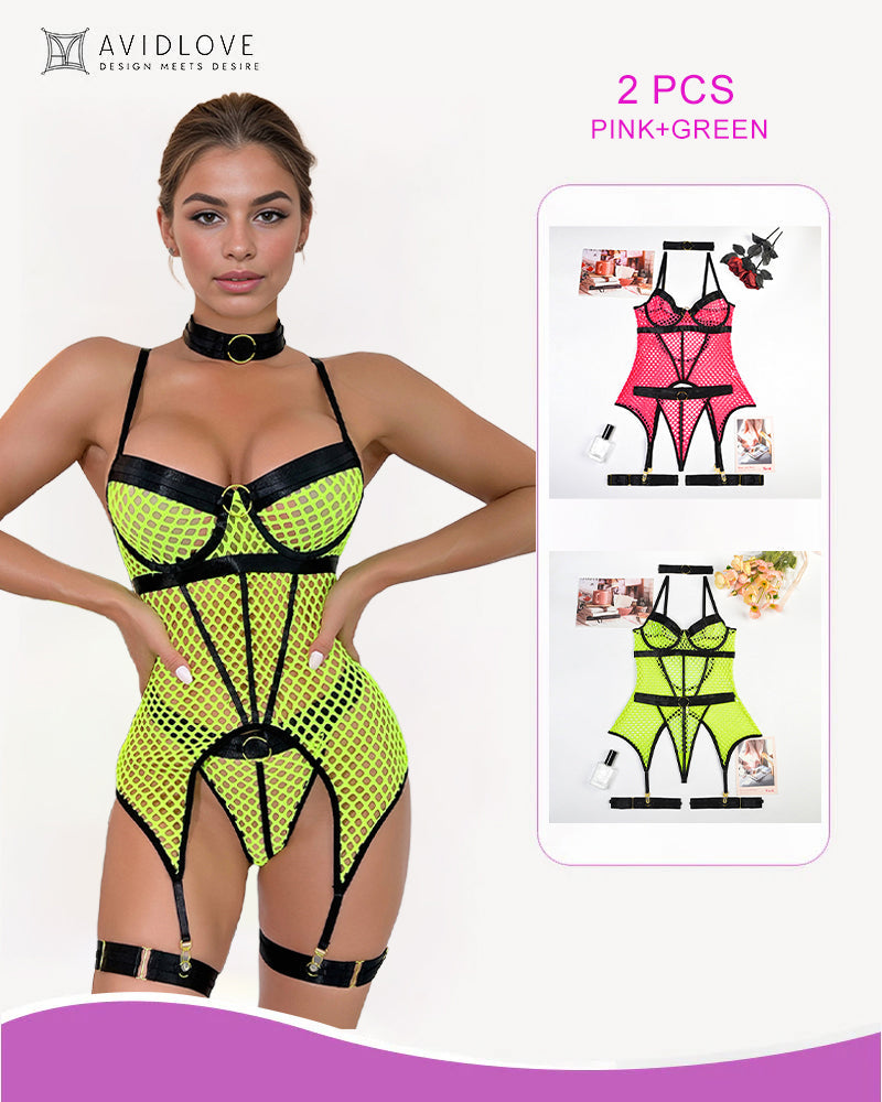 2-pack finschnatsMesh-korsettunderkLeer