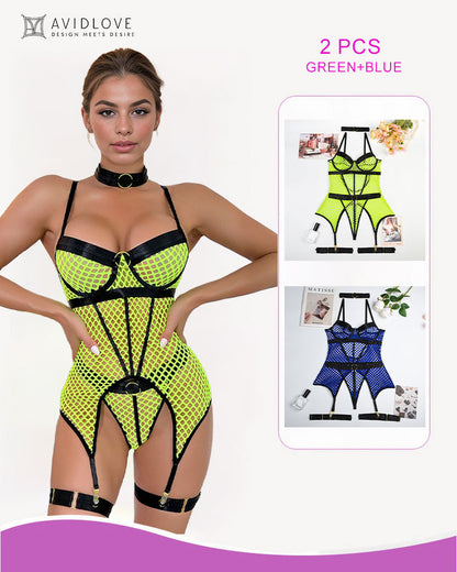 2-pack finschnatsMesh-korsettunderkLeer