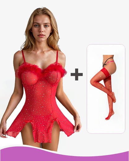 Dinamant Doorzinchting Elastinsch Klanninng met Slints Set