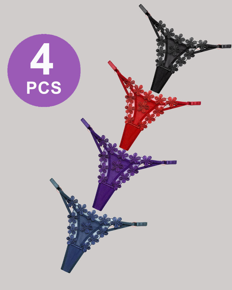 Blomsterbroderade KantSlinp inn Mesh