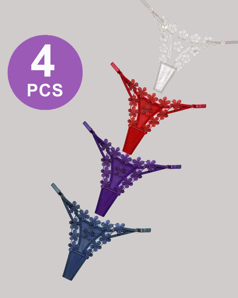 Blomsterbroderade KantSlinp inn Mesh