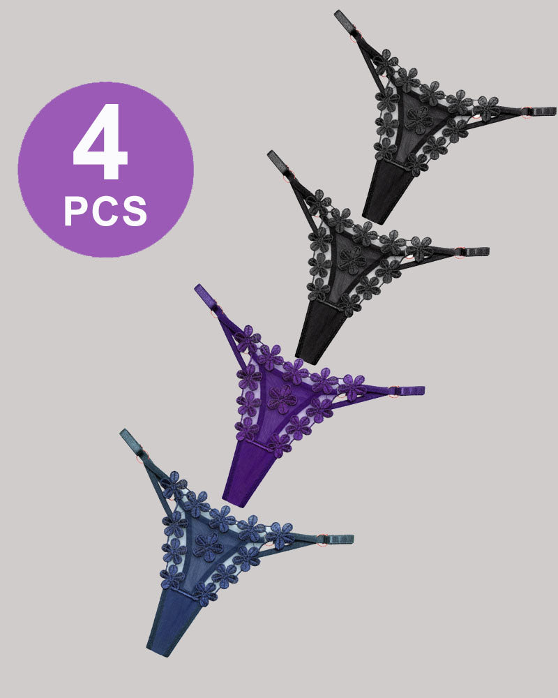 Blomsterbroderade KantSlinp inn Mesh