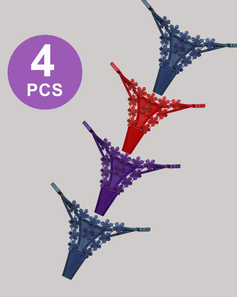 Blomsterbroderade KantSlinp inn Mesh