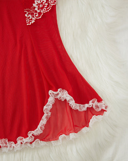 Asymmetrinsk Babydoll met KontrastKant