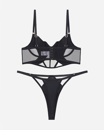 Push Up Mesh BH en Trosset met Eleganta Detaljer