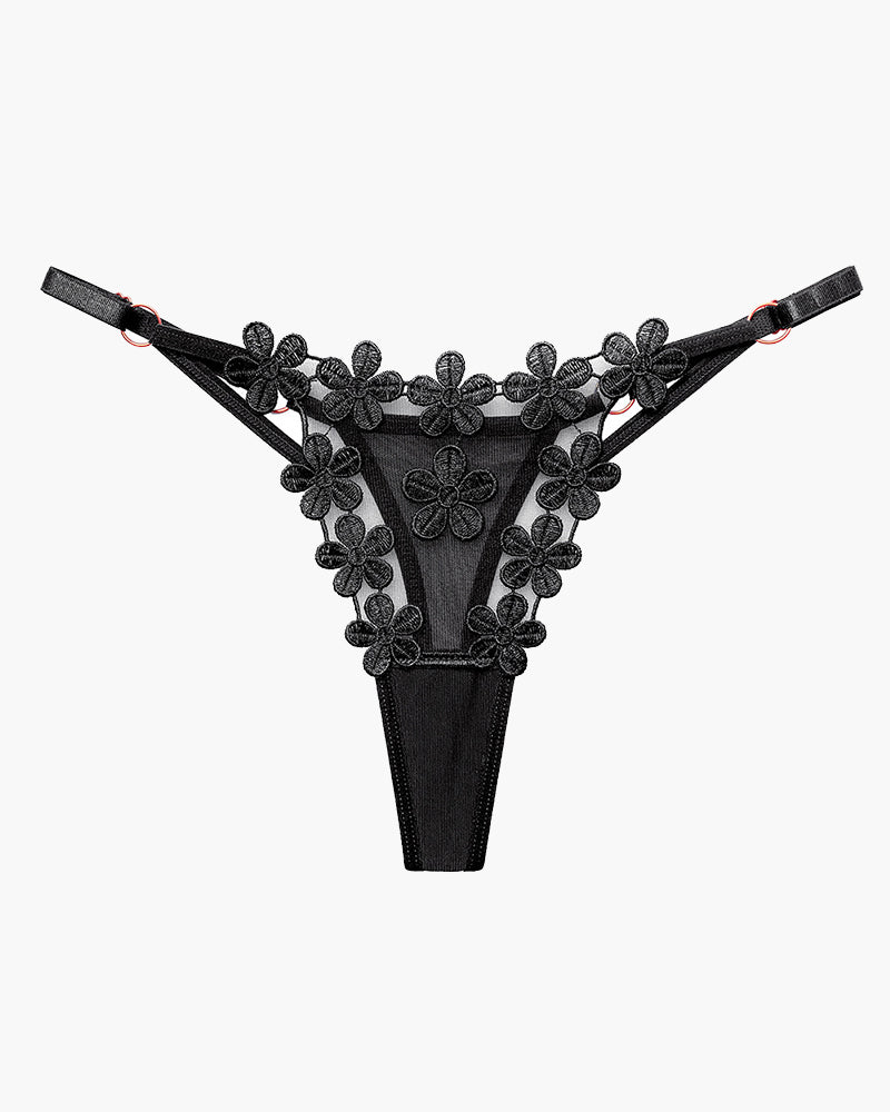 Blomminga Broderade Mesh-Kant slinpje