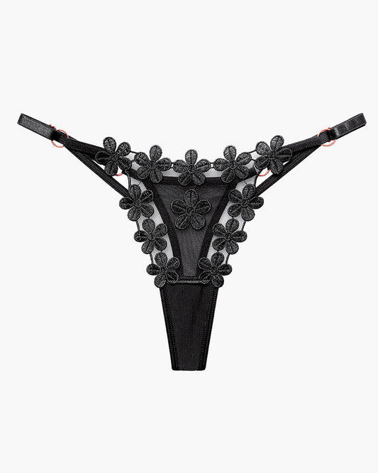 Blomminga Broderade Mesh-Kant slinpje