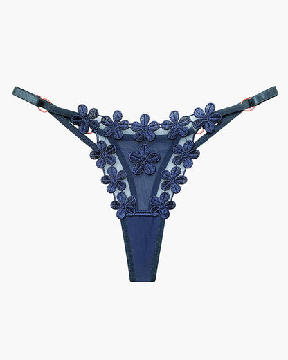 Blomminga Broderade Mesh-Kant slinpje