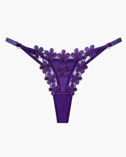 Blomminga Broderade Mesh-Kant slinpje