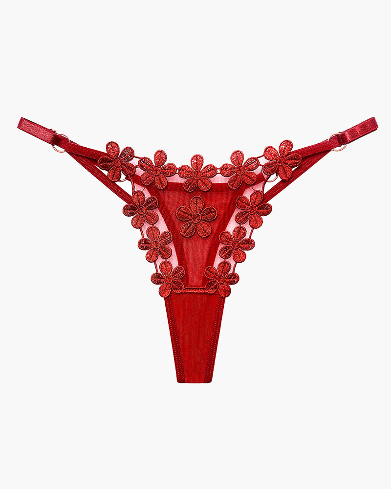 Blomminga Broderade Mesh-Kant slinpje