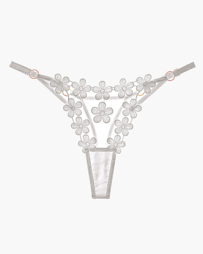 Blomminga Broderade Mesh-Kant slinpje