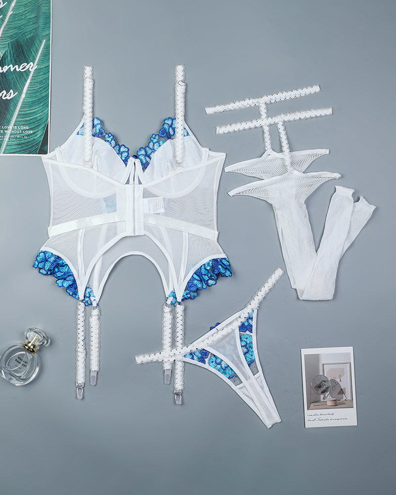 Broderade korsettset met Sokken