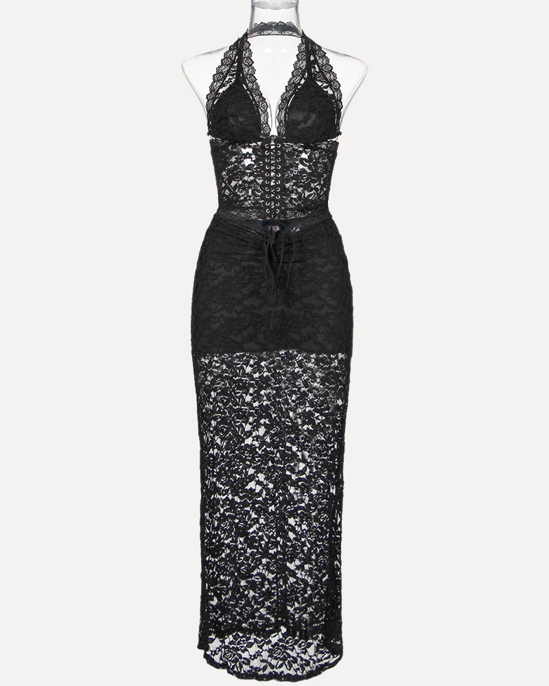 Dinepe V-rinngad Halternek Kanttvadelad Set