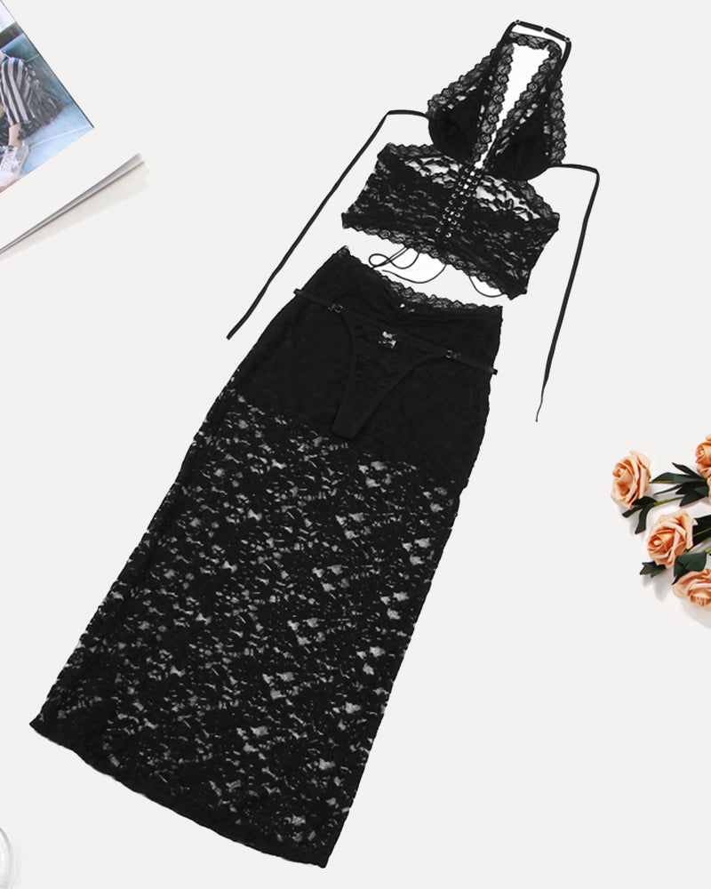 Dinepe V-rinngad Halternek Kanttvadelad Set