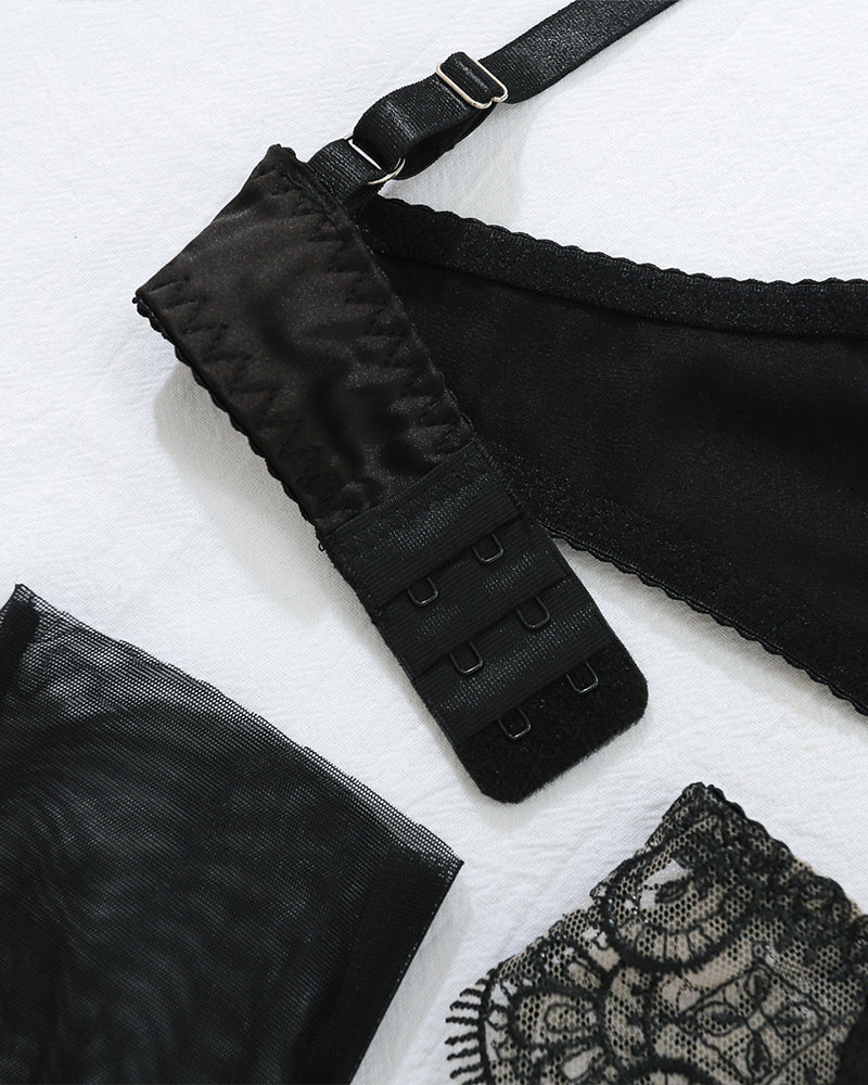 Broderad Kanthallare Linngerineset