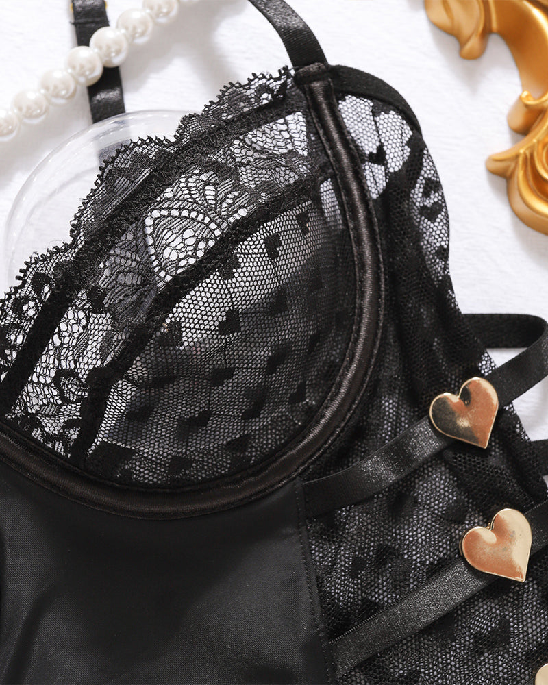 Doorzinchting Hjistformad Polkaprincking kanten jurk