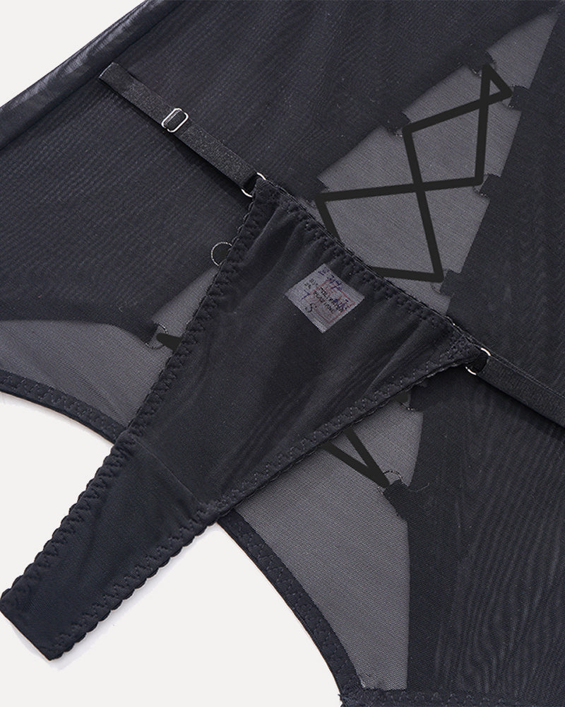 Utskurna toppar en kjolset met handskar