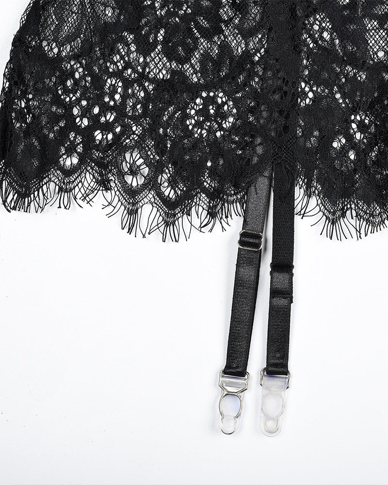 Doorzinchting Nachtjurk inn Kant met strinngtRoze