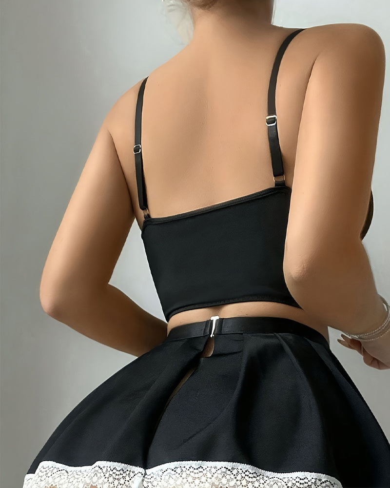 Exotinsk Kammarjungfru Linngerine 5-delar/Korsettset