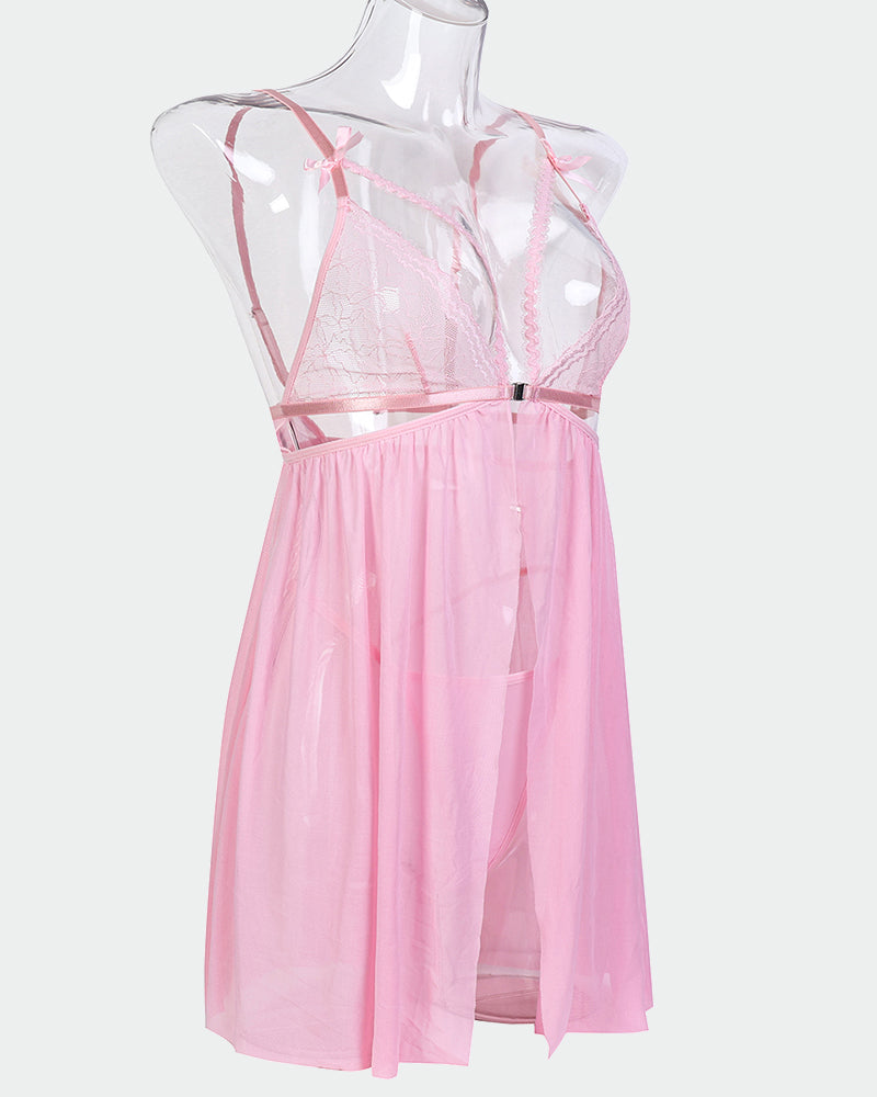 KontrastKant Nachtjurk met Strink