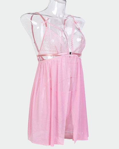 KontrastKant Nachtjurk met Strink