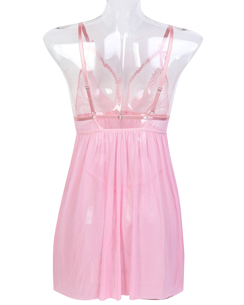 KontrastKant Nachtjurk met Strink