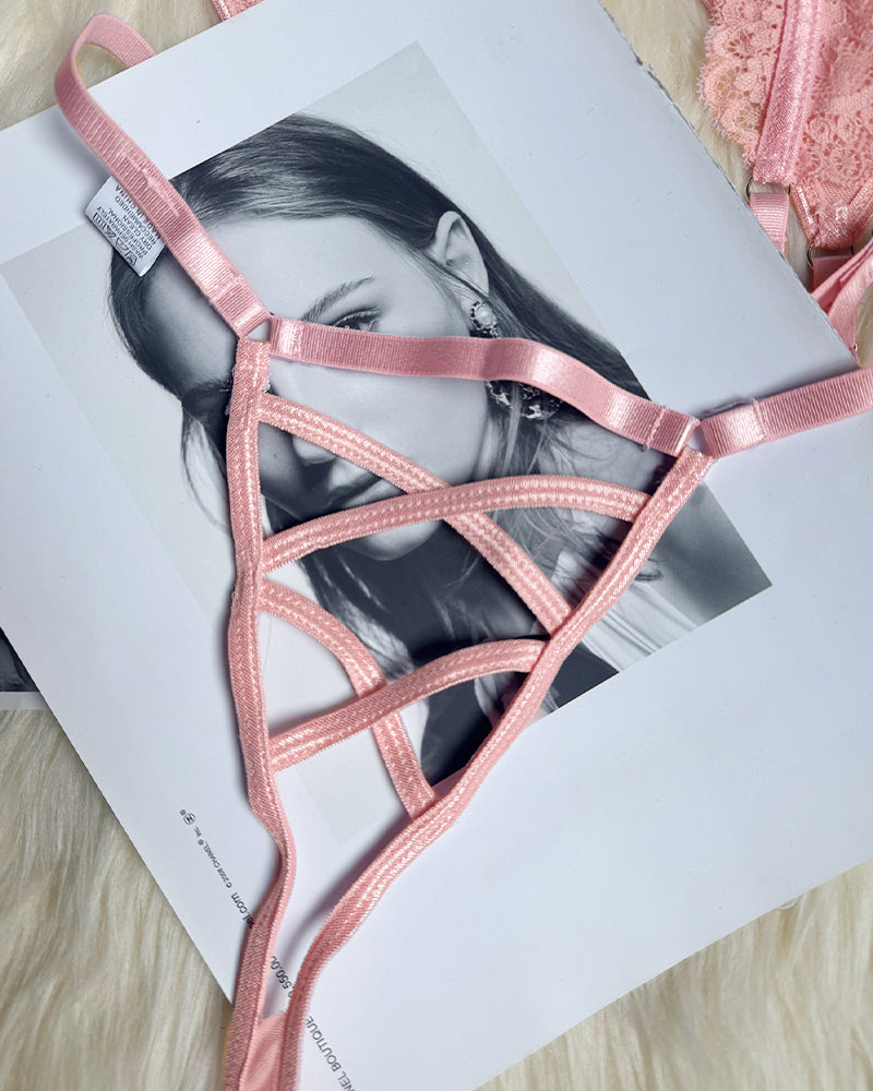 Bloemen Kantkorsett met Sokken