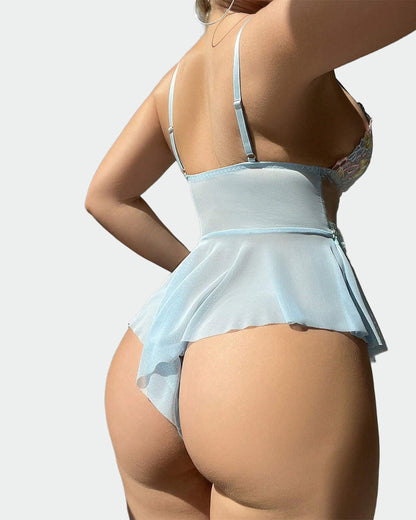 Broderad Body inn Bloemen Kant