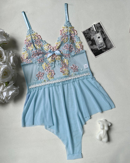 Broderad Body inn Bloemen Kant