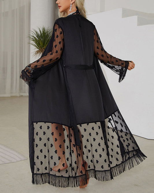 Doorzinchting HjistKant Satinjn Nachtjurk Met Skisp