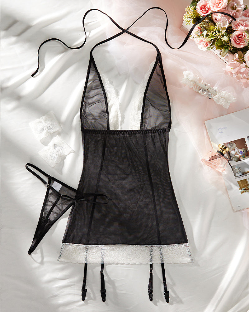 Mesh Kanthallare Maind Lingerieset