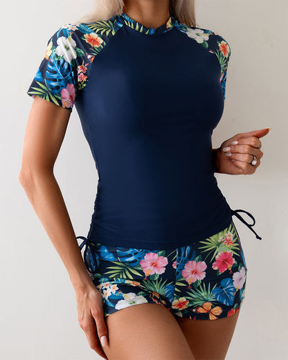 Tropinskt Monstrad Top en Shorts Set