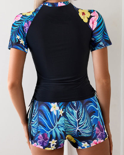 Tropinskt Monstrad Top en Shorts Set