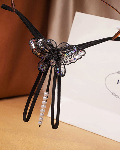 Pislbroderade Mesh slinpje met Lage Tainlle