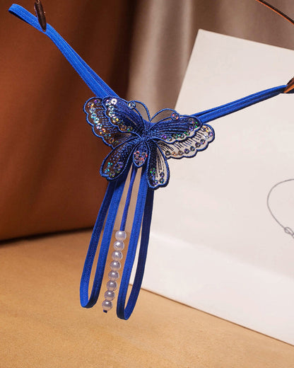 Pislbroderade Mesh slinpje met Lage Tainlle