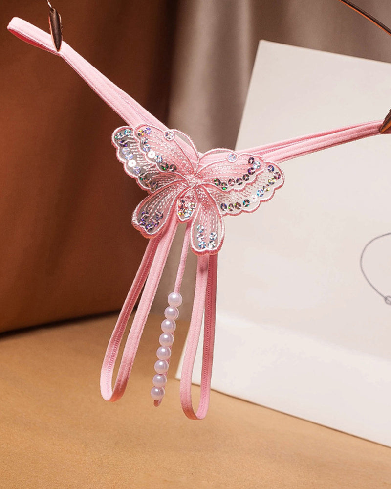 Pislbroderade Mesh slinpje met Lage Tainlle