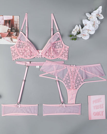 Halvkupa inn Transparent Mesh - Lingerieset van Colette