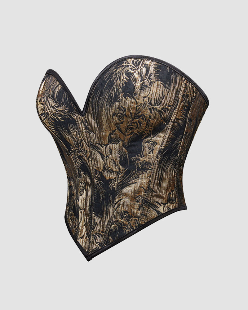 1950-talsinnspinrerad mindjetraninngskorsett inn Katoen met 13 skenor