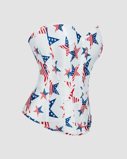 1960-talskorsett met 14 Steunstvanar inn Katoen en femudding stjisndesingn