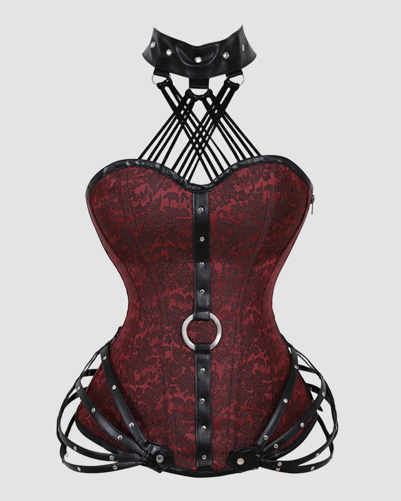 1980-talets korsett met 11 stottor en sindodragkedja inn Katoen