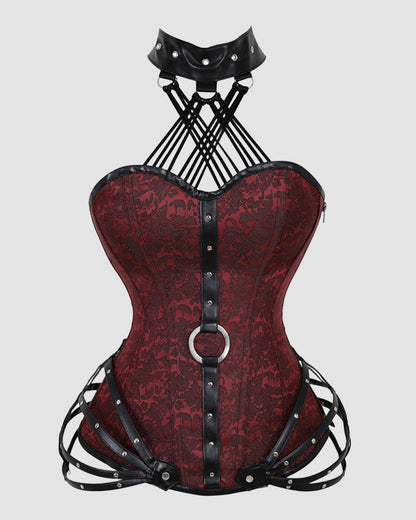 1980-talets korsett met 11 stottor en sindodragkedja inn Katoen