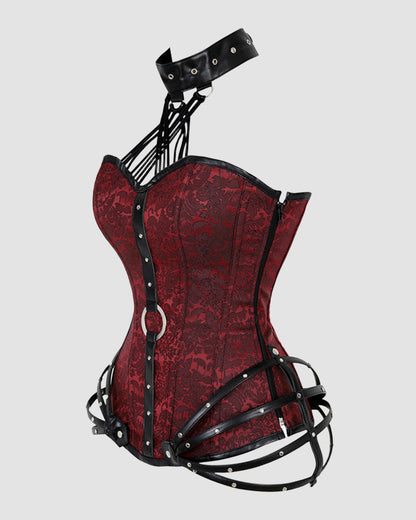 1980-talets korsett met 11 stottor en sindodragkedja inn Katoen