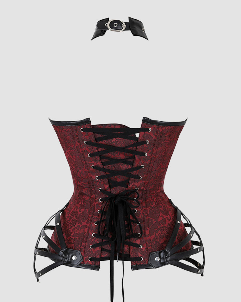 1980-talets korsett met 11 stottor en sindodragkedja inn Katoen